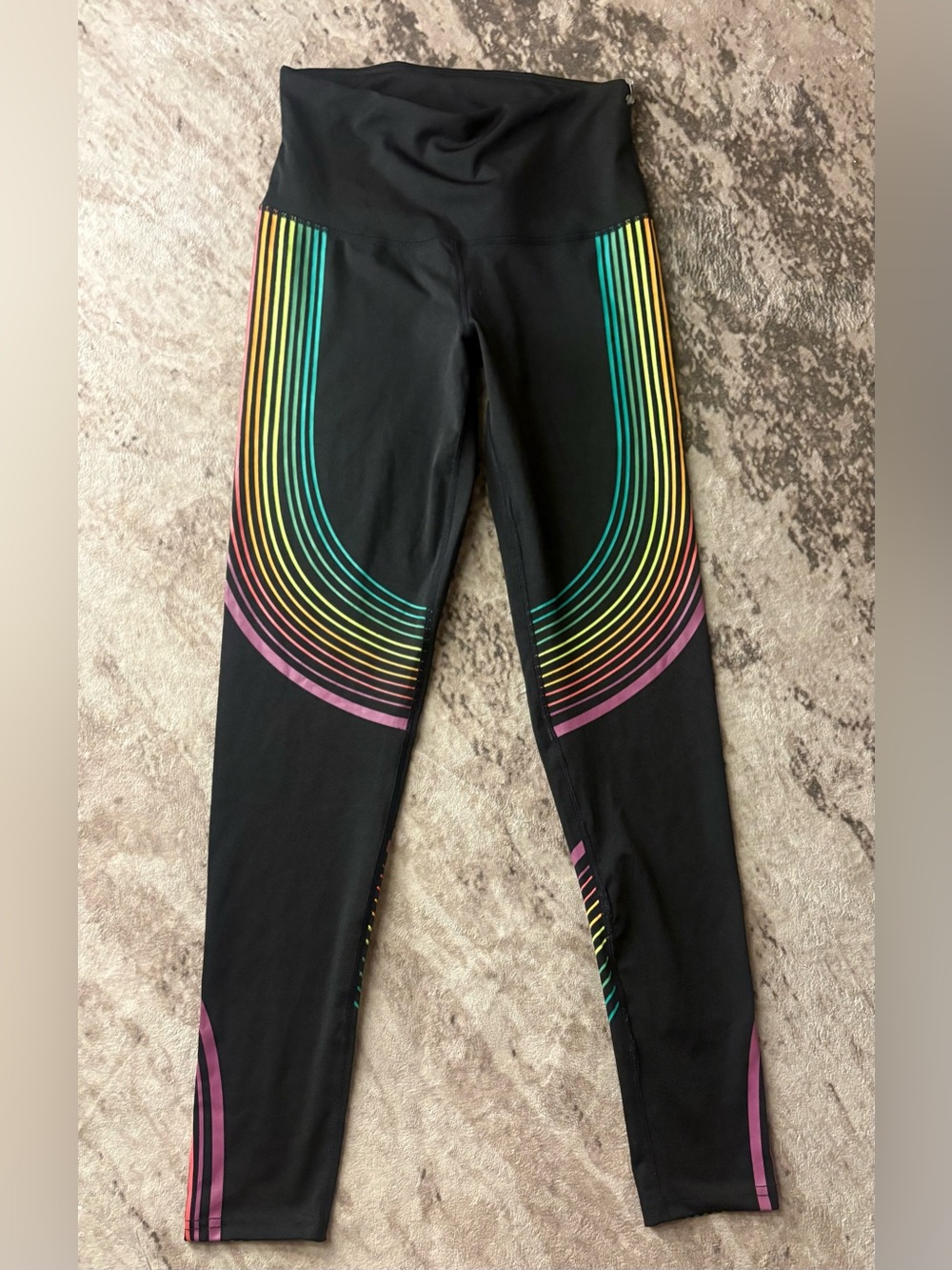 Dyce Active Black Leggings with Rainbow Arc Detail 🌵Small